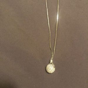 Swarovski crystal round ball pendant necklace